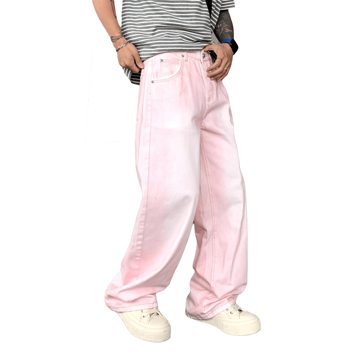 86 Heavy Winged Acid Wash Denim Jeans