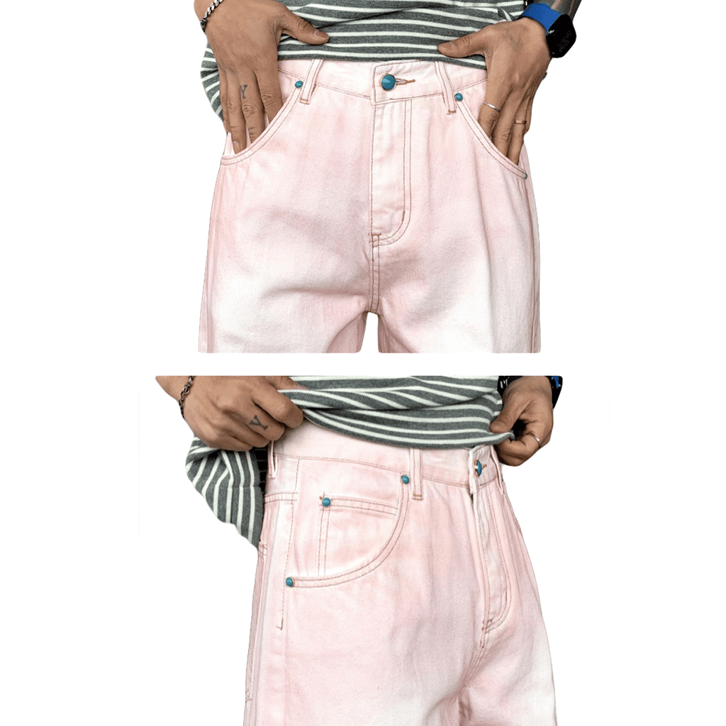 86 Heavy Winged Acid Wash Denim Jeans