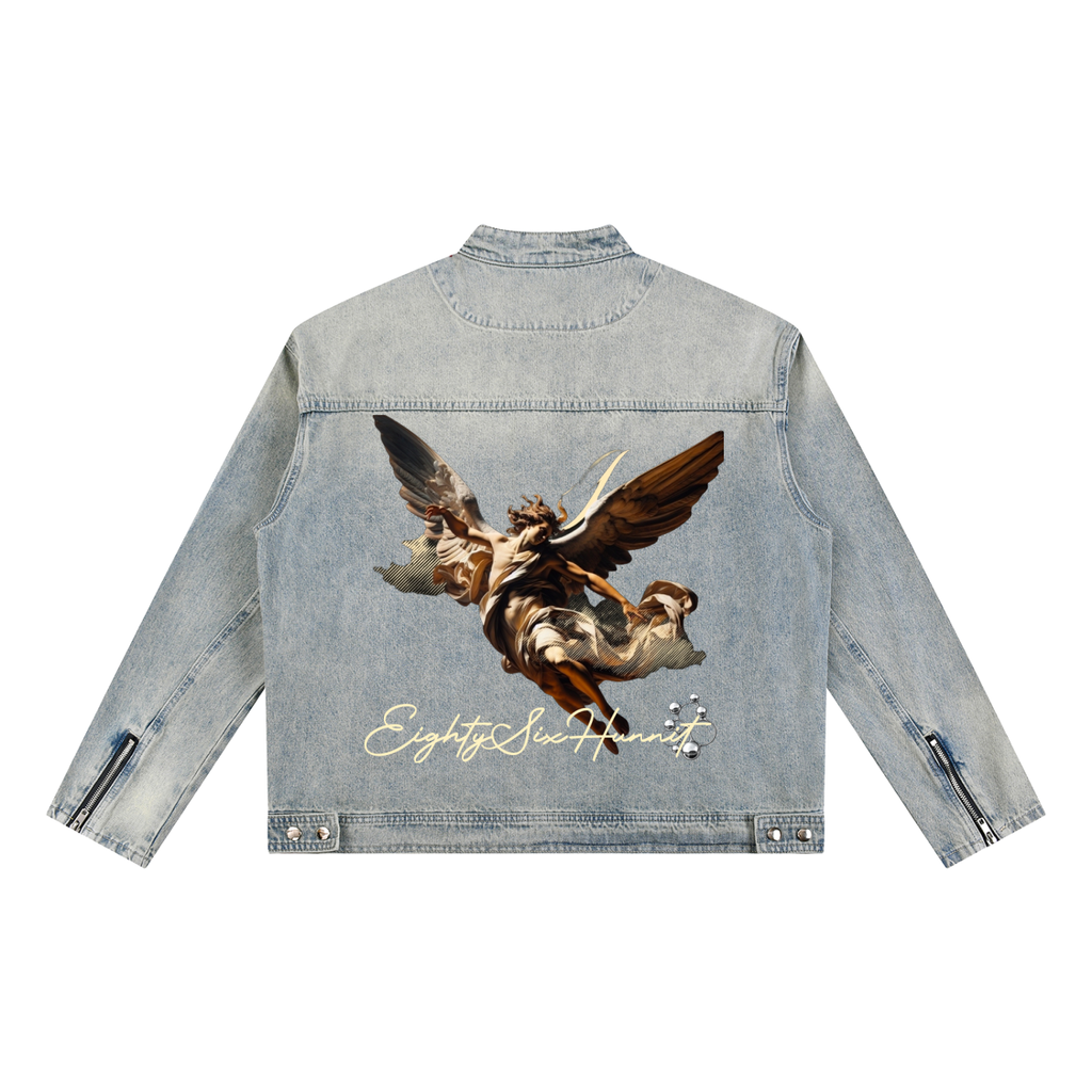 Keep It To Yo Self Vintage Zip Up Denim Jacket