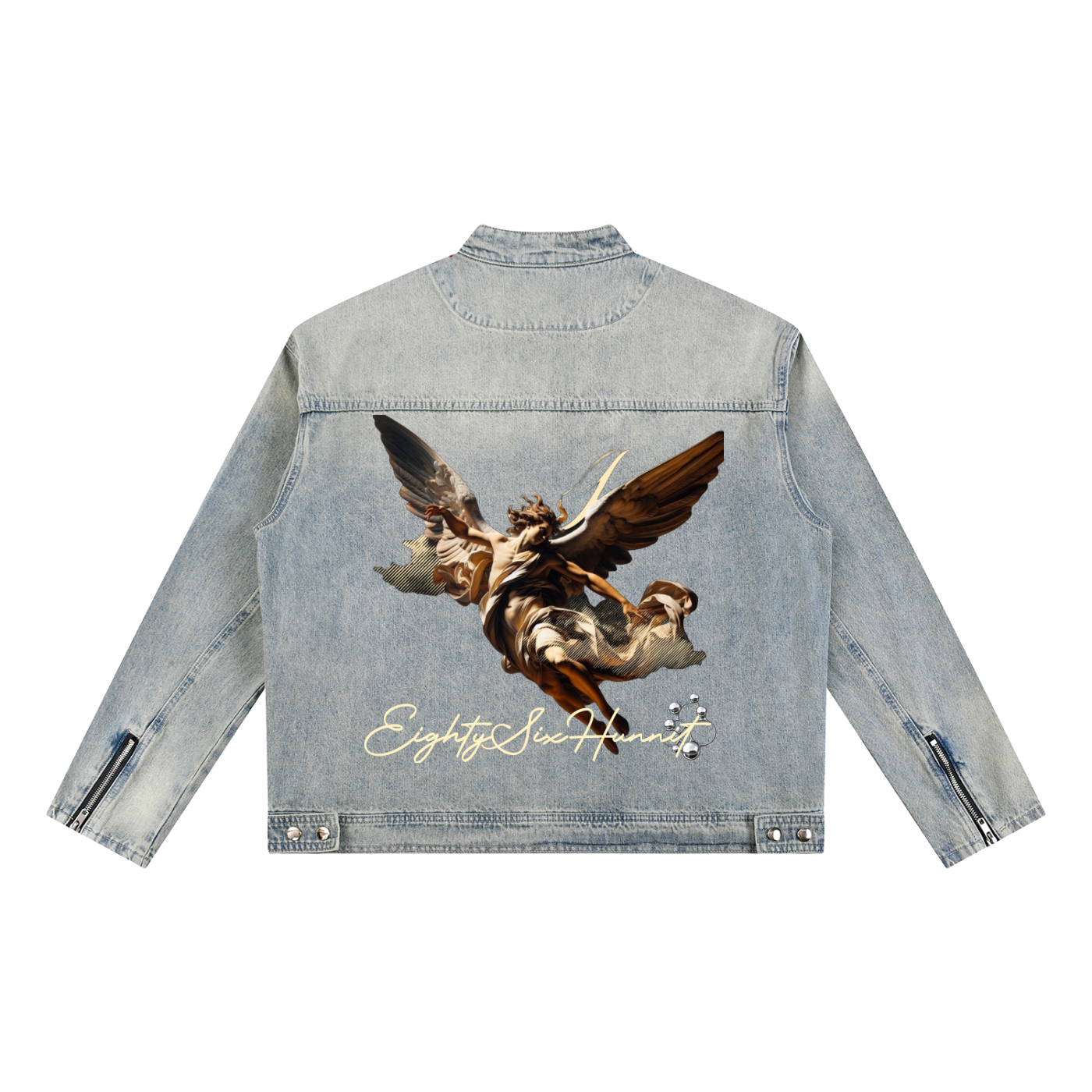 Keep It To Yo Self Vintage Zip Up Denim Jacket