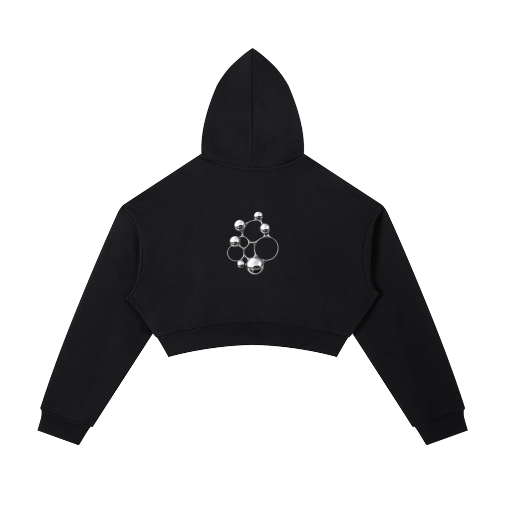 8600 Studio Essential Cropped Zip-Up Hoodie