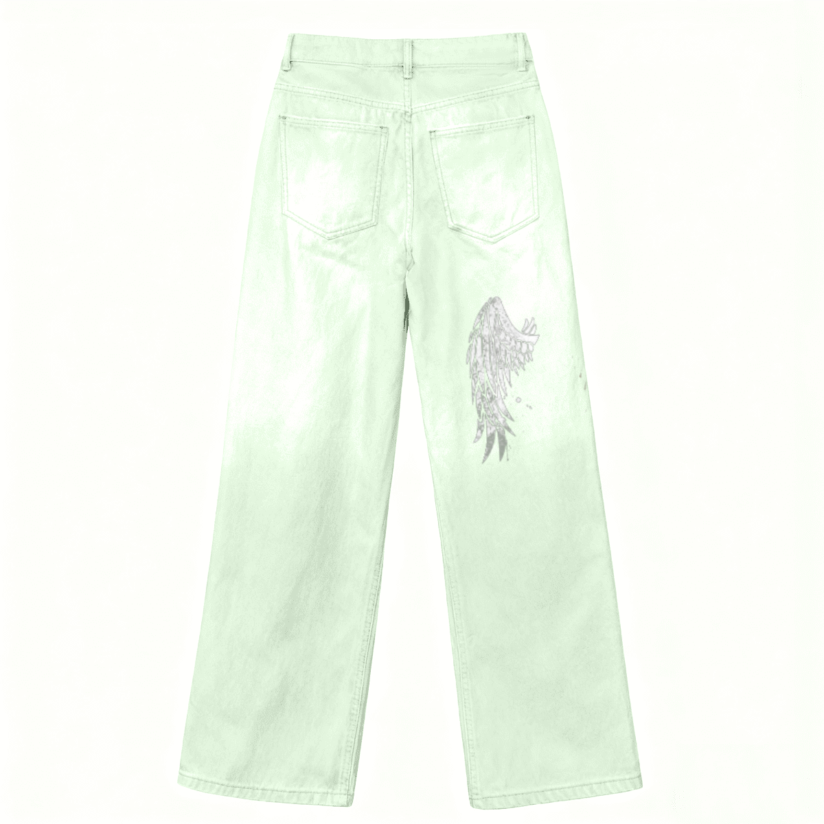 86 Heavy Winged Acid Wash Denim Jeans