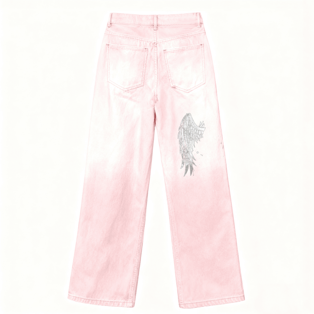 86 Heavy Winged Acid Wash Denim Jeans