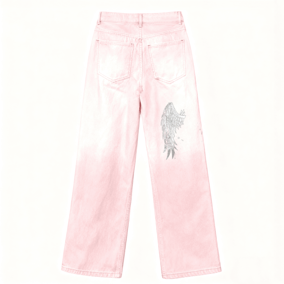 86 Heavy Winged Acid Wash Denim Jeans