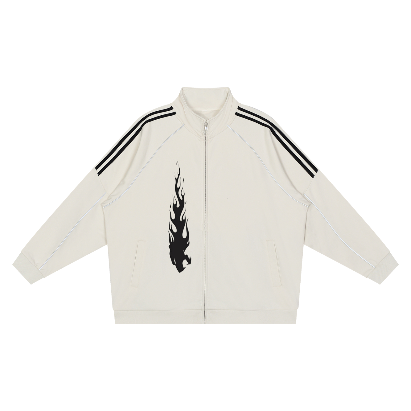 86 Reflective Sportswear Striped Raglan Jacket