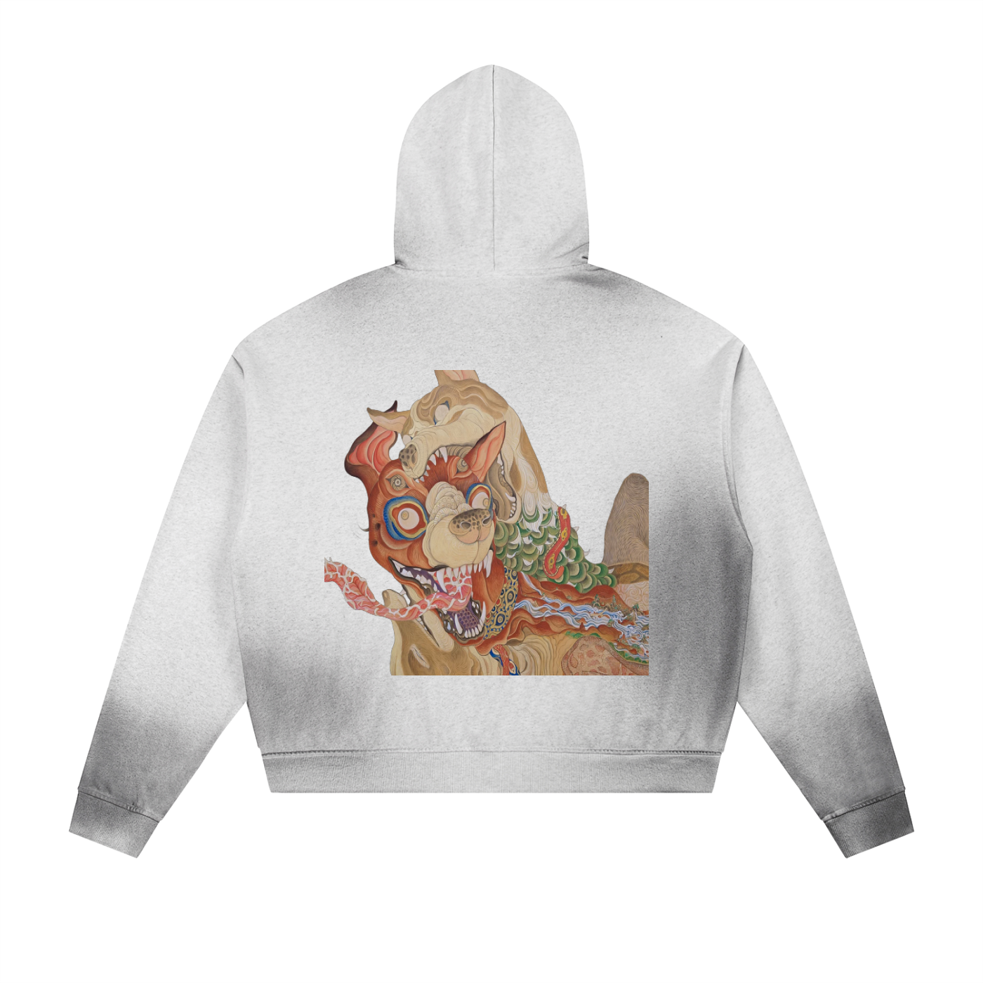 86 Sun Fade Frayed Raw Edge Fleece Zip Hoodie