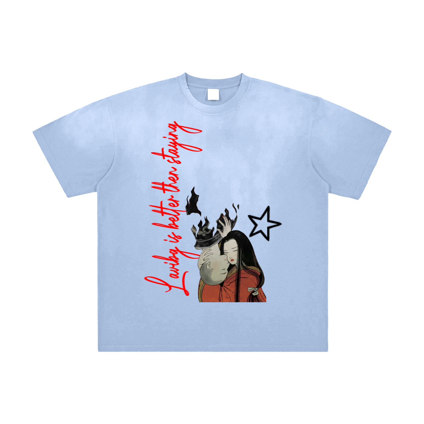 Leaving Is Better Then Staying Vintage Washed Frayed T-Shirt