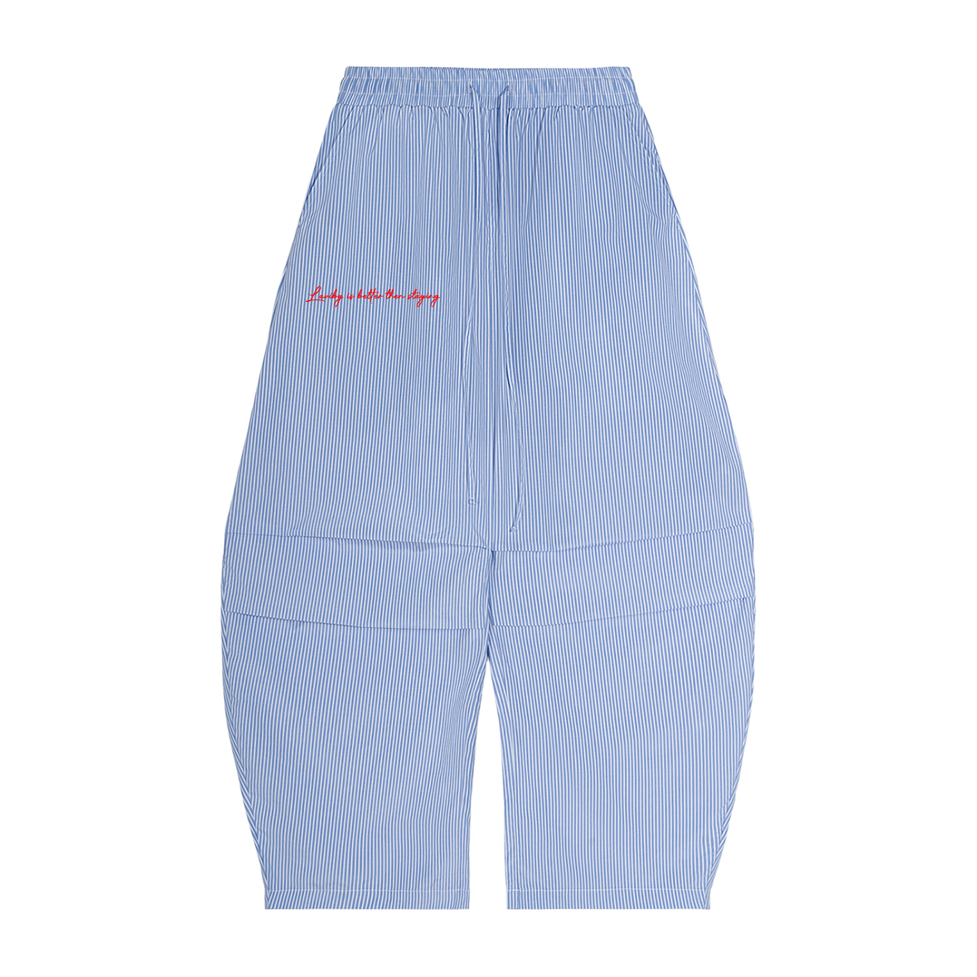 Leaving Is Better Then Staying Vertical Stripe  Barrel Pants