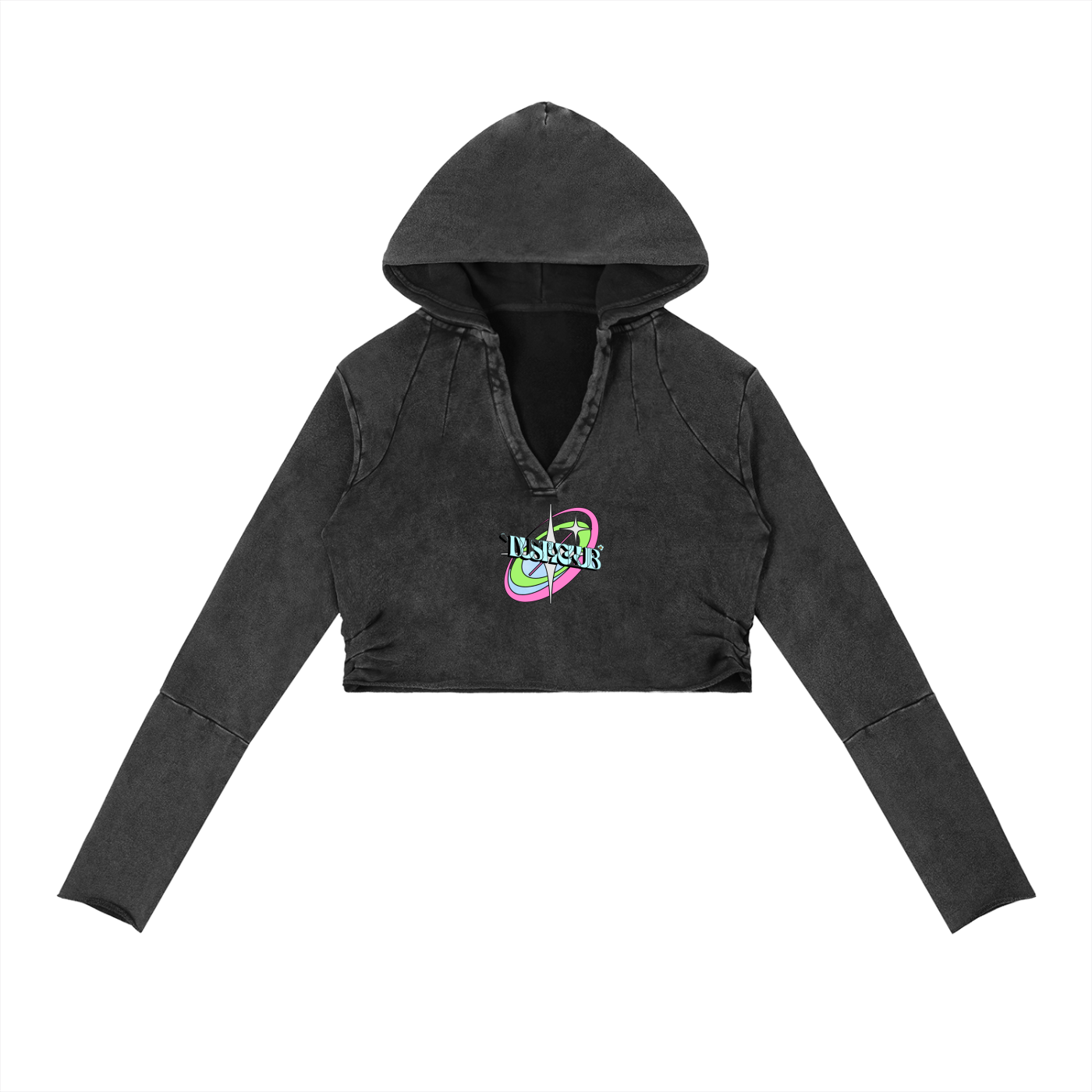 86 Womens Vintage DustyClub Cropped Hoodie