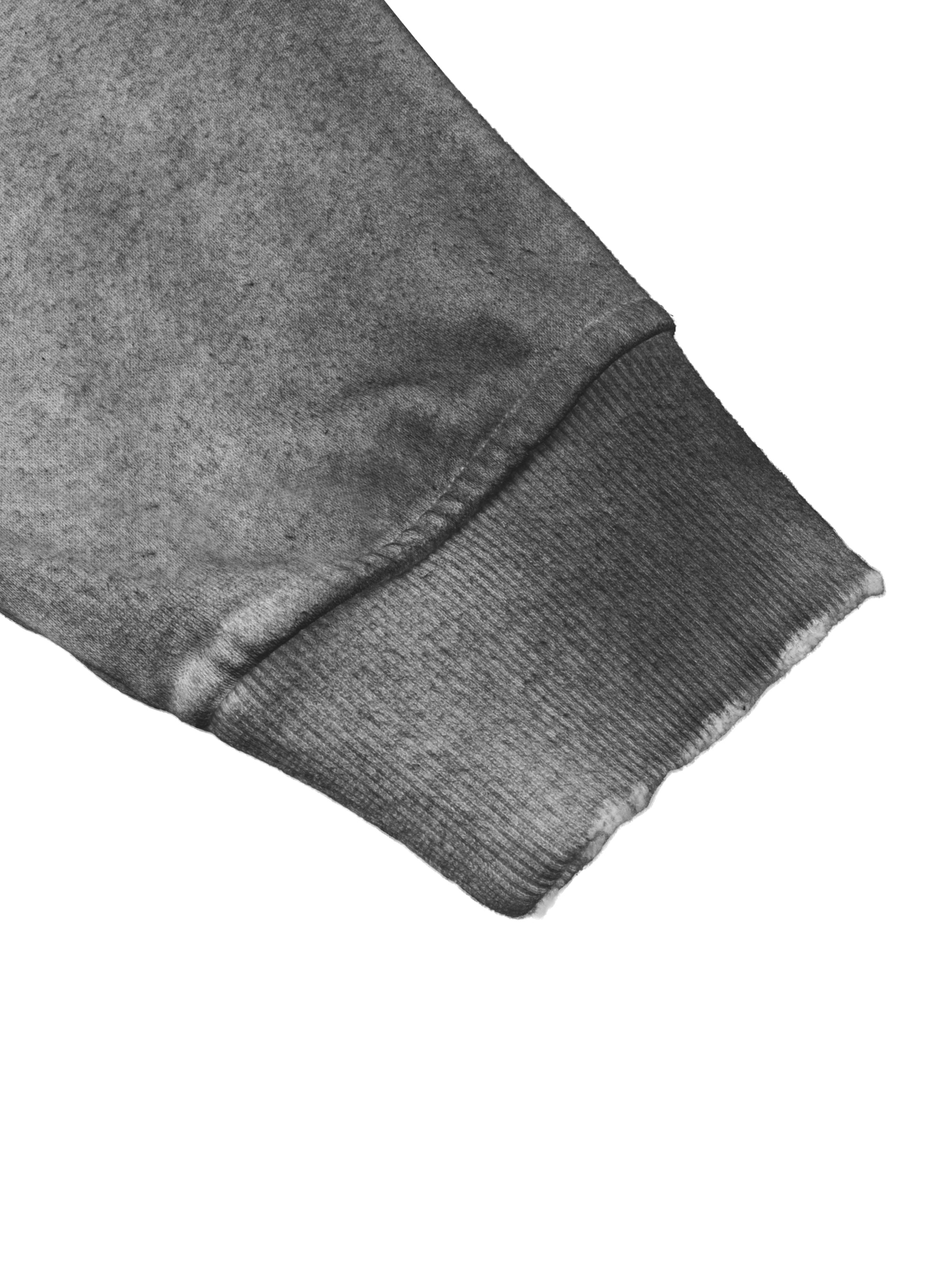 86 Sun Fade Frayed Raw Edge Fleece Zip Hoodie
