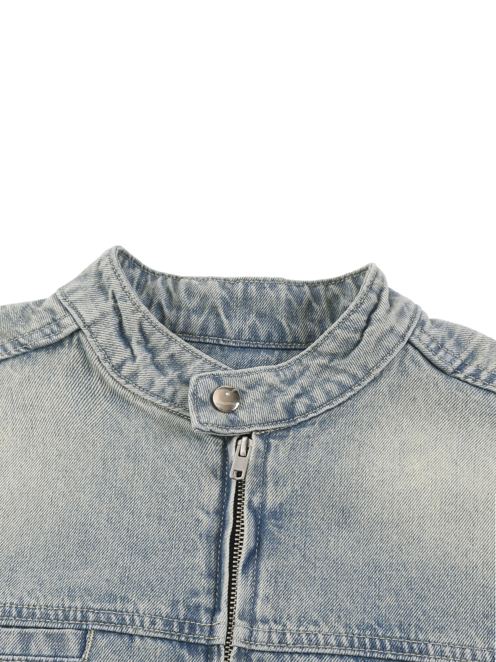 Keep It To Yo Self Vintage Zip Up Denim Jacket