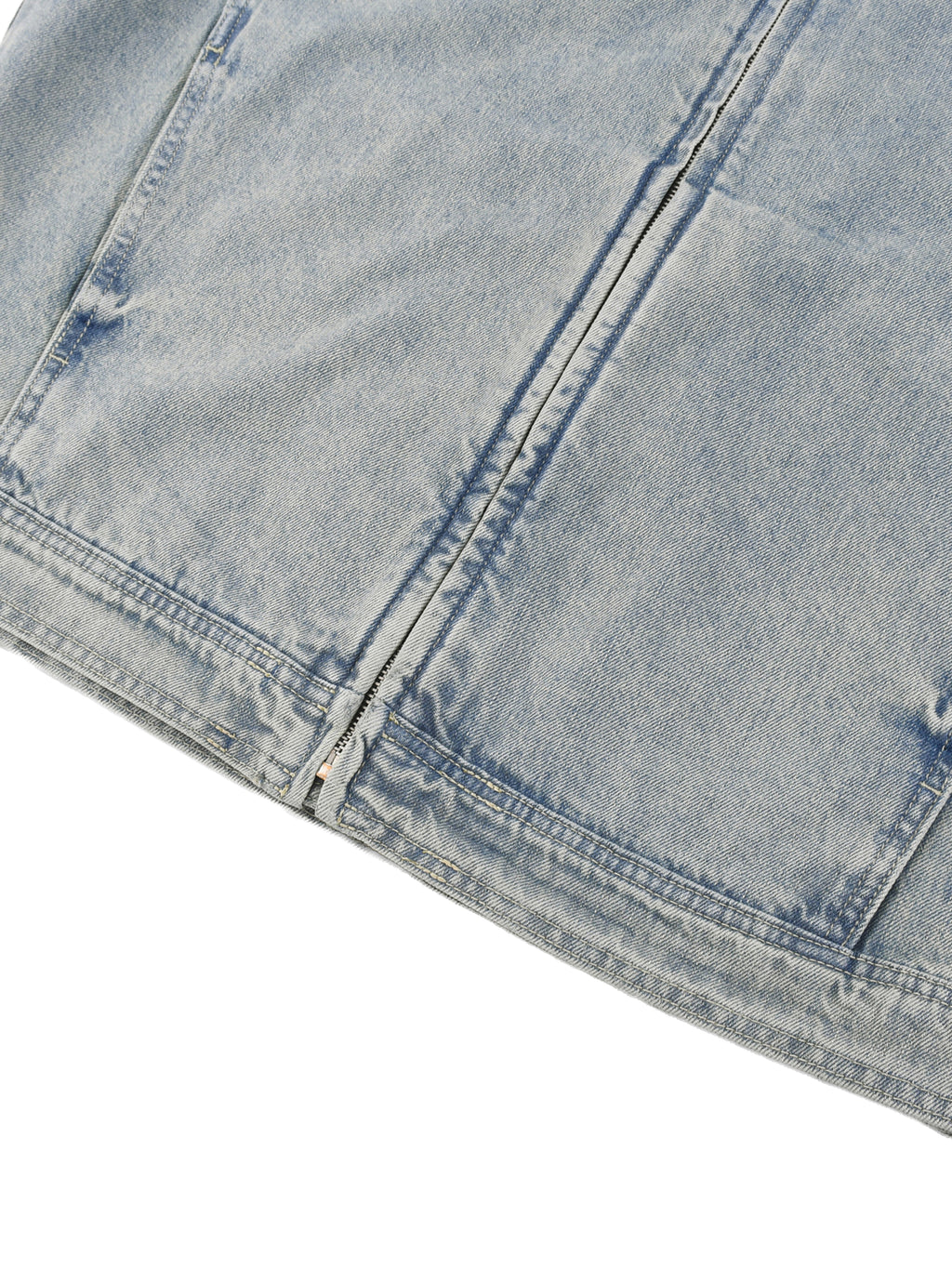 Keep It To Yo Self Vintage Zip Up Denim Jacket