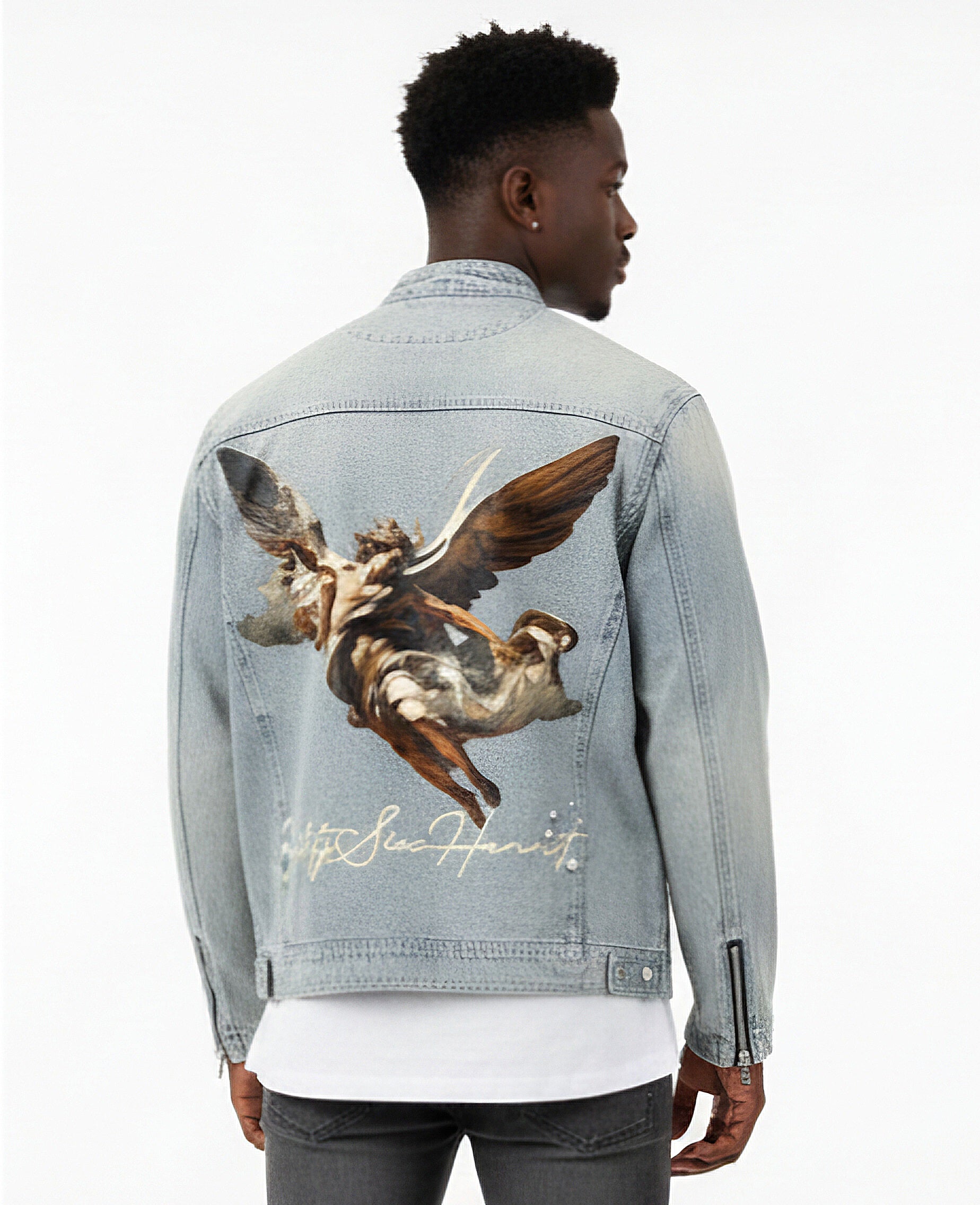 Keep It To Yo Self Vintage Zip Up Denim Jacket